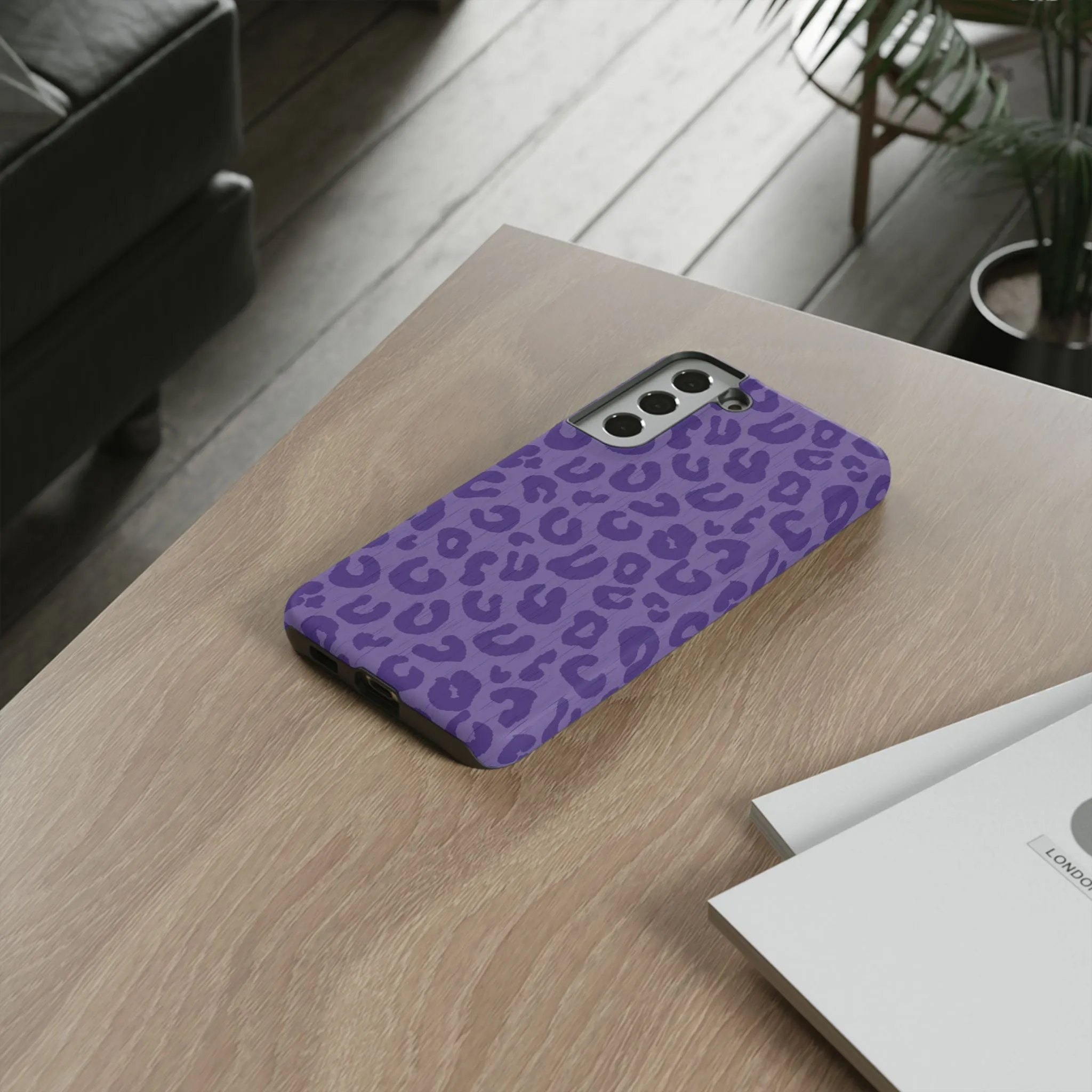 Purple Cheetah Cell Phone Tough Case - Various Styles/Sizes