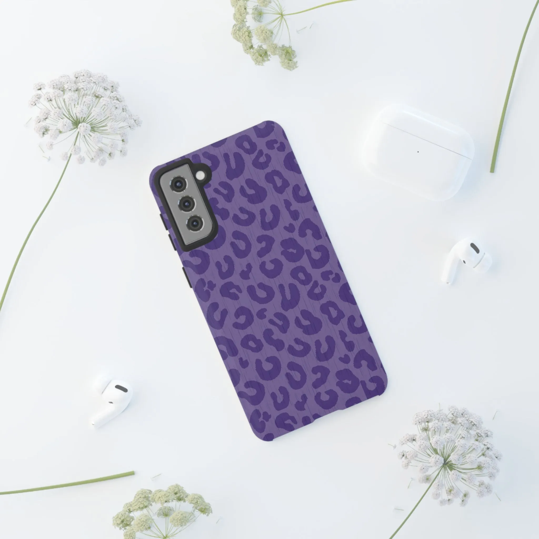 Purple Cheetah Cell Phone Tough Case - Various Styles/Sizes