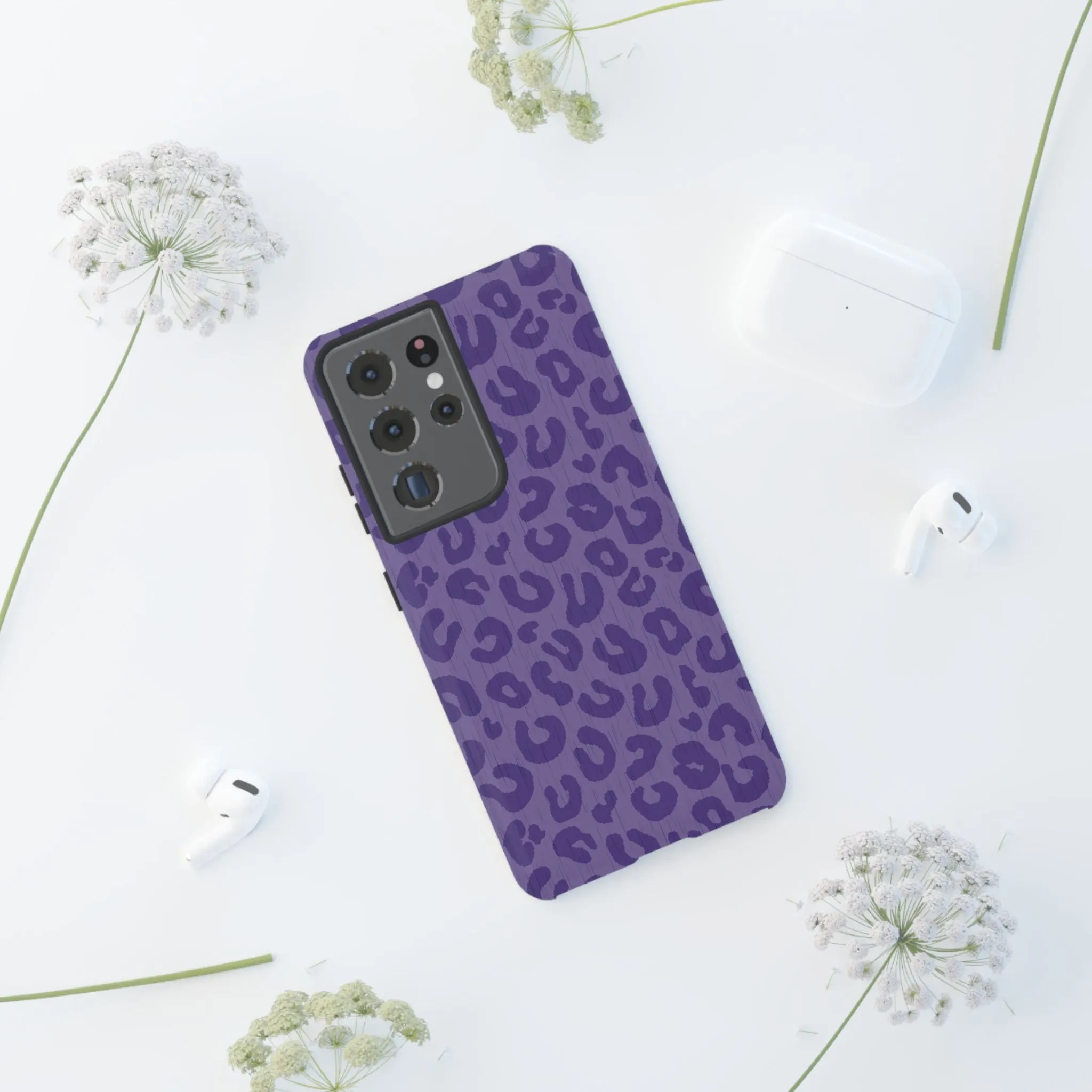 Purple Cheetah Cell Phone Tough Case - Various Styles/Sizes