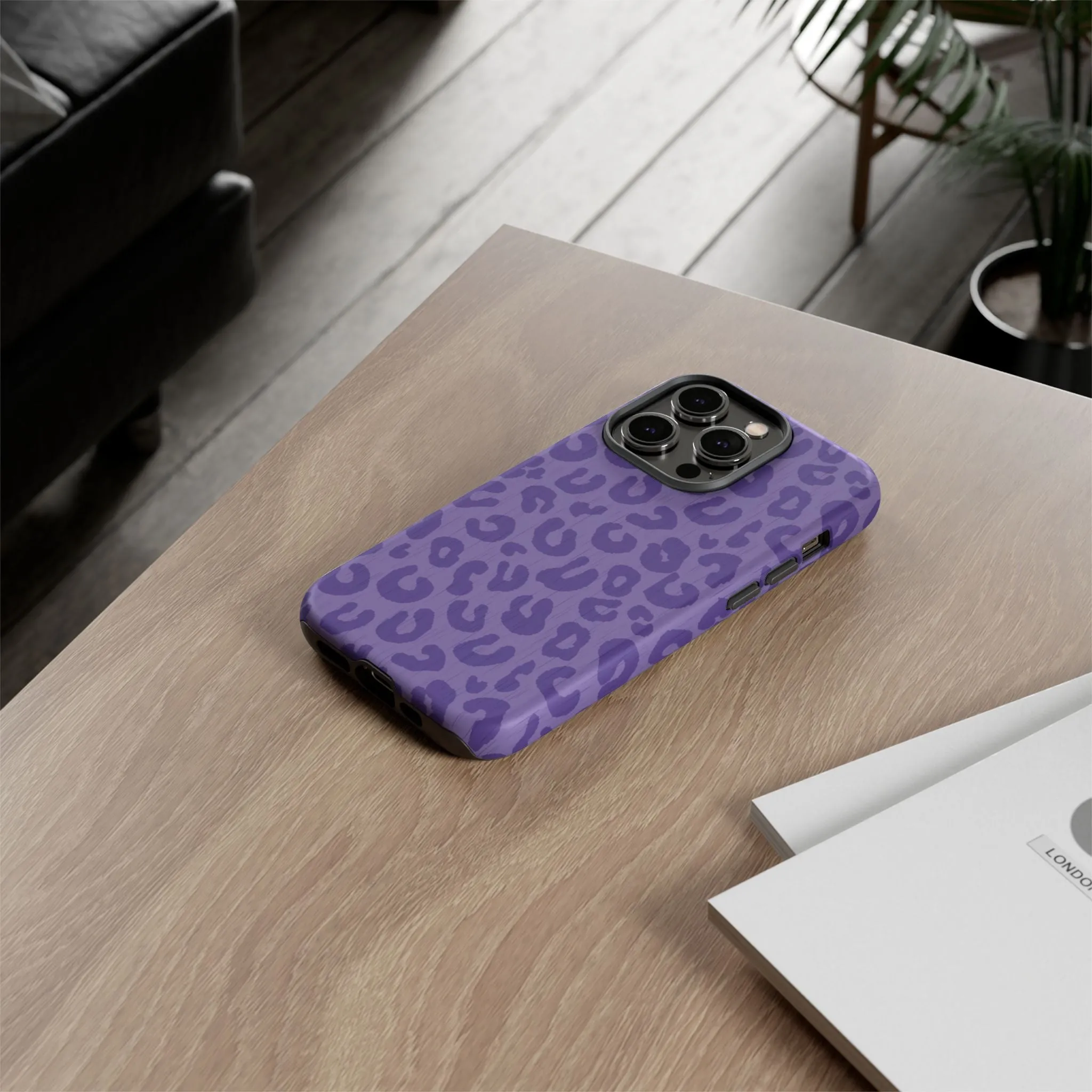 Purple Cheetah Cell Phone Tough Case - Various Styles/Sizes