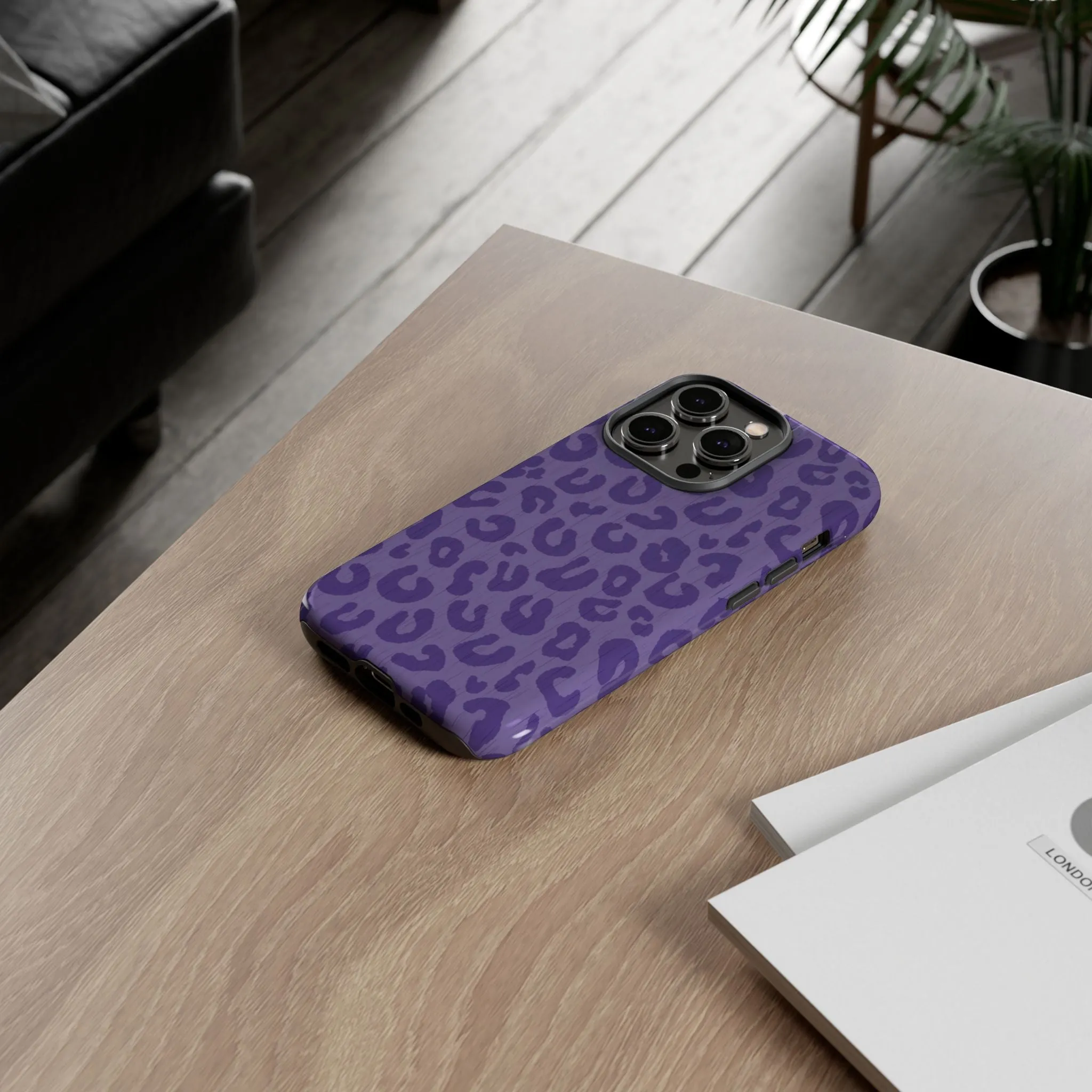 Purple Cheetah Cell Phone Tough Case - Various Styles/Sizes