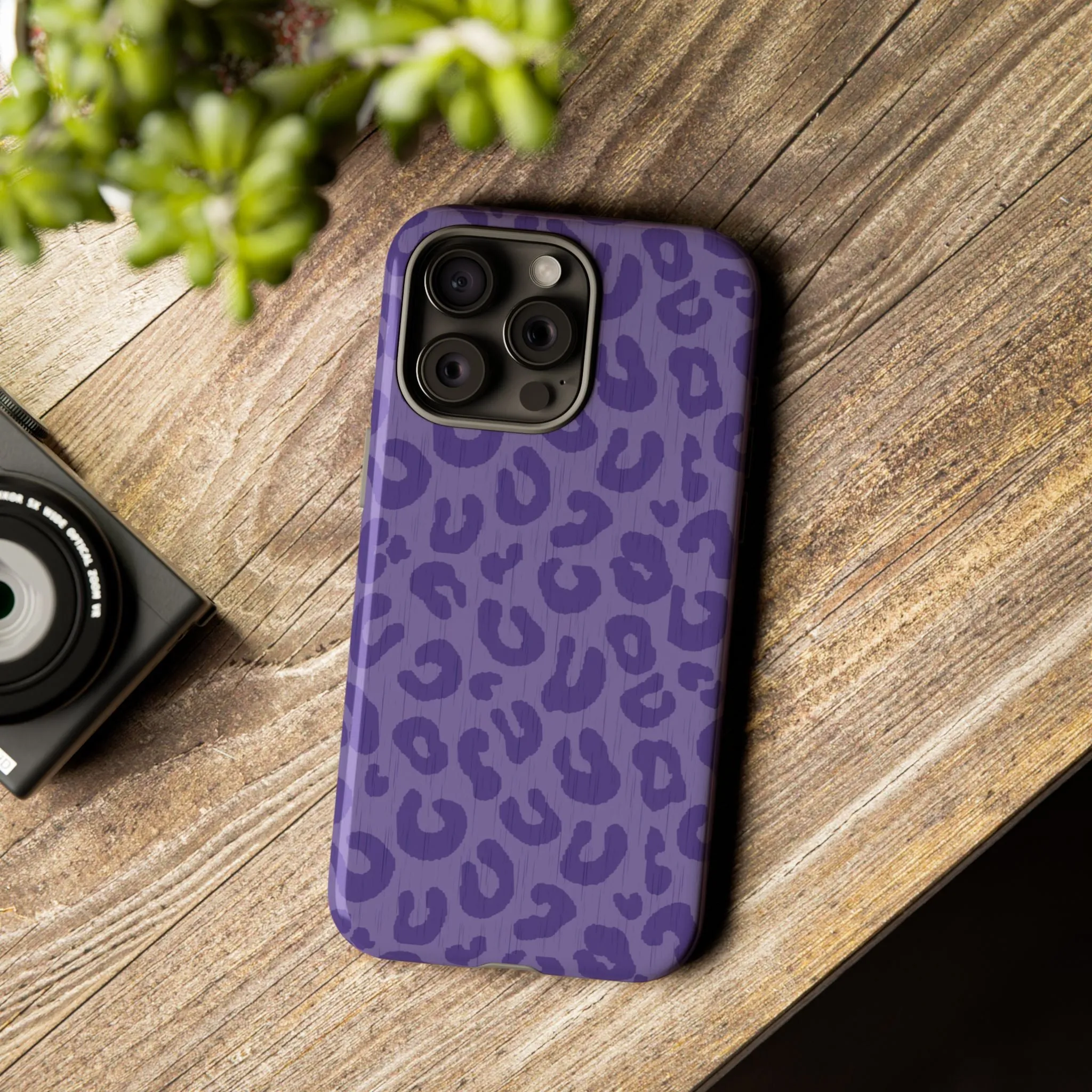 Purple Cheetah Cell Phone Tough Case - Various Styles/Sizes