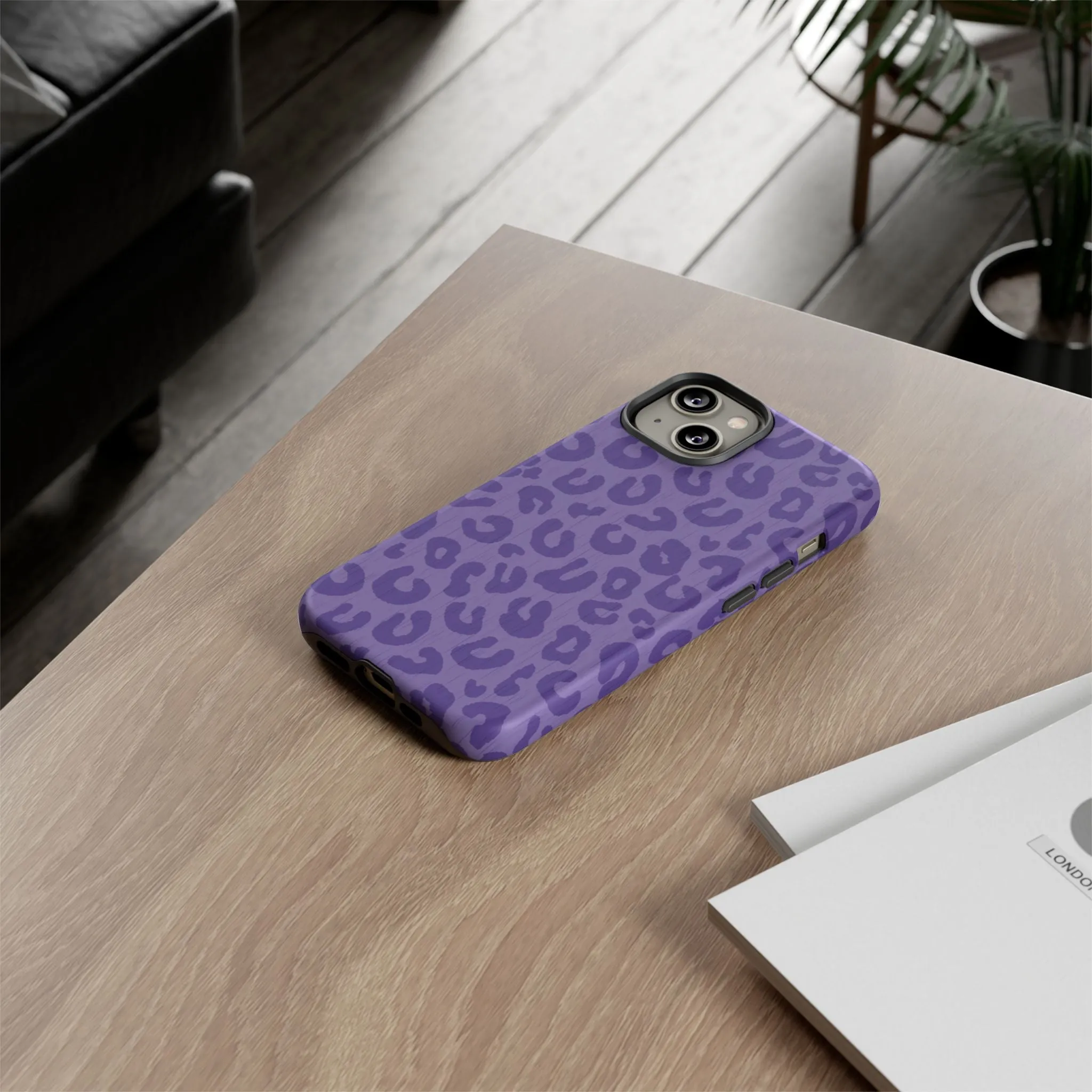 Purple Cheetah Cell Phone Tough Case - Various Styles/Sizes
