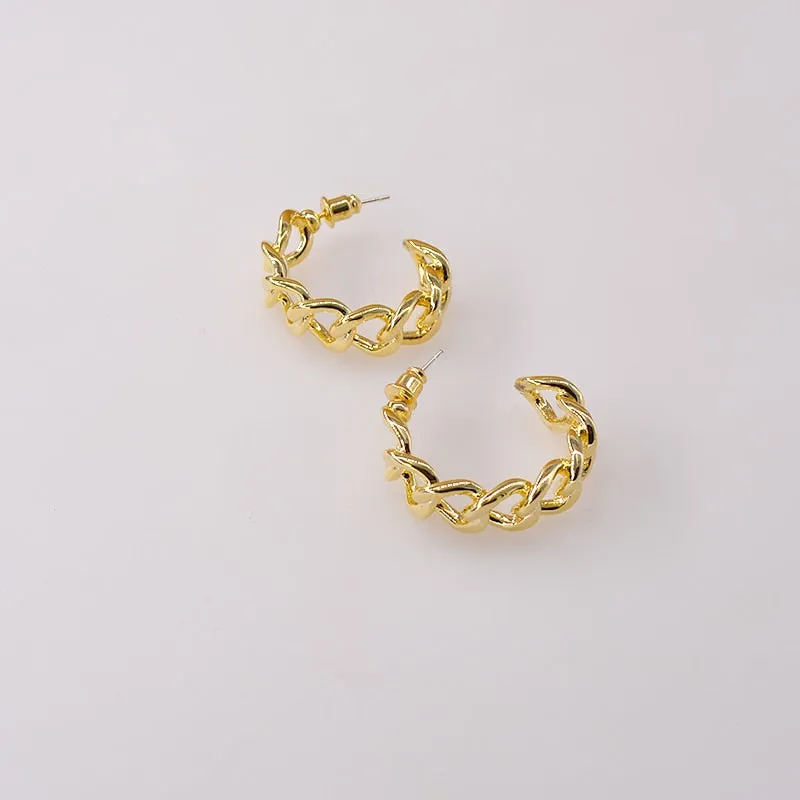 "CHAINLINK HOOP" Earrings