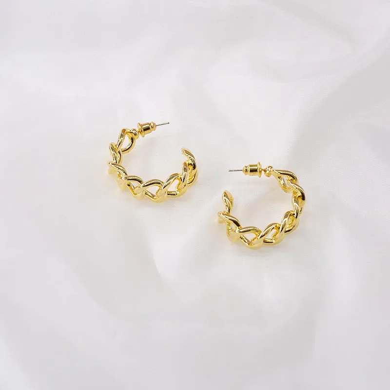 "CHAINLINK HOOP" Earrings
