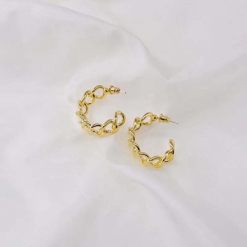 "CHAINLINK HOOP" Earrings