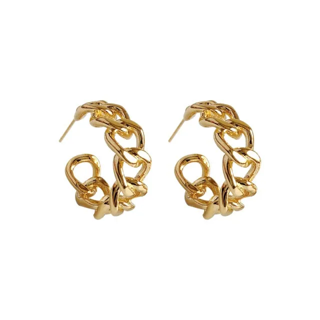 "CHAINLINK HOOP" Earrings