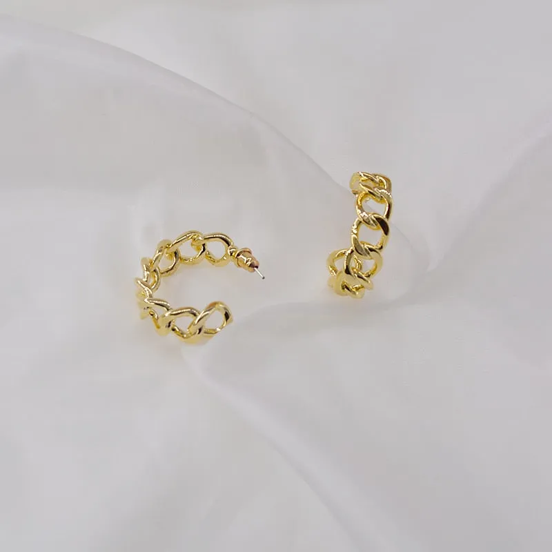 "CHAINLINK HOOP" Earrings