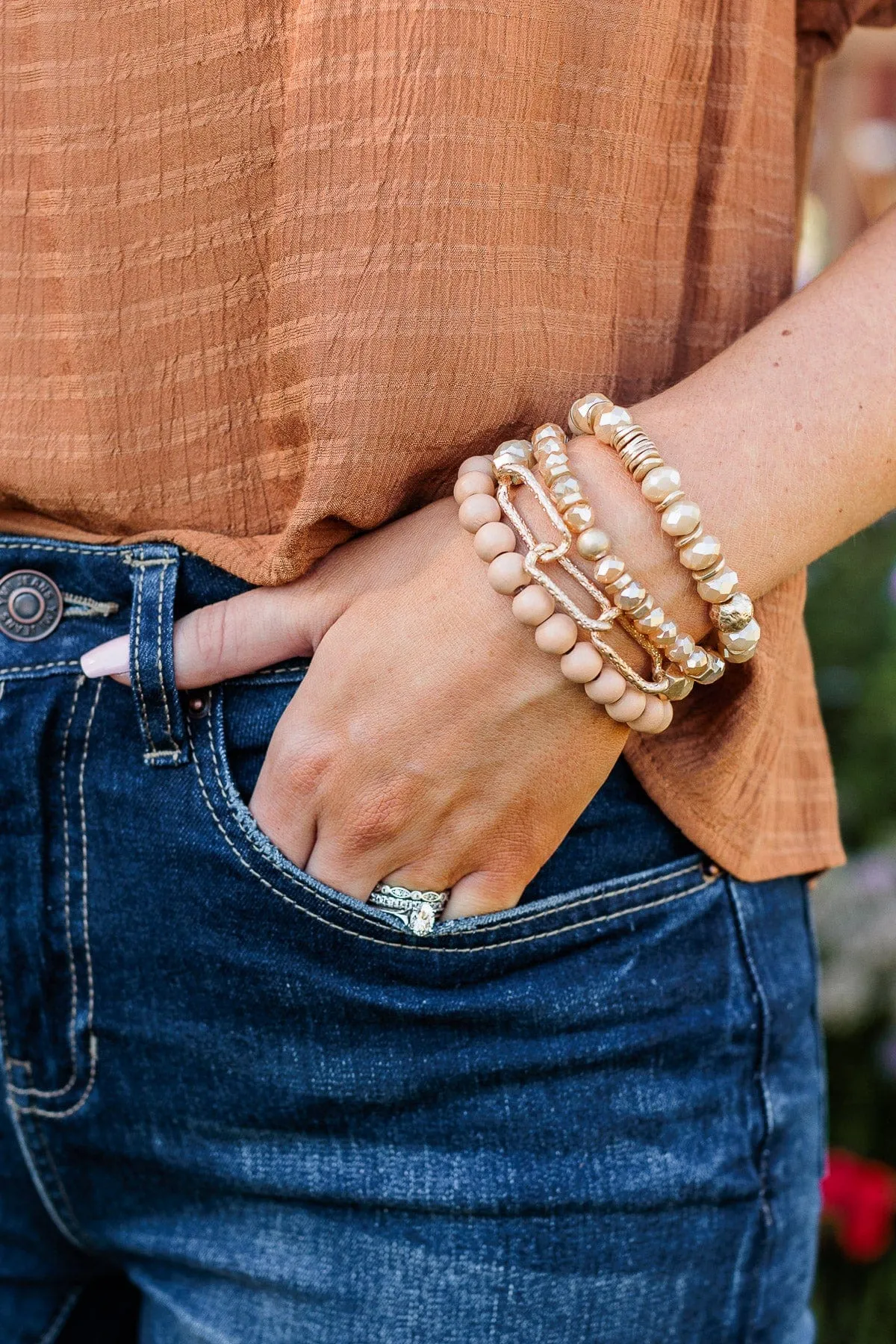 Raise The Standards Bracelet Set- Natural
