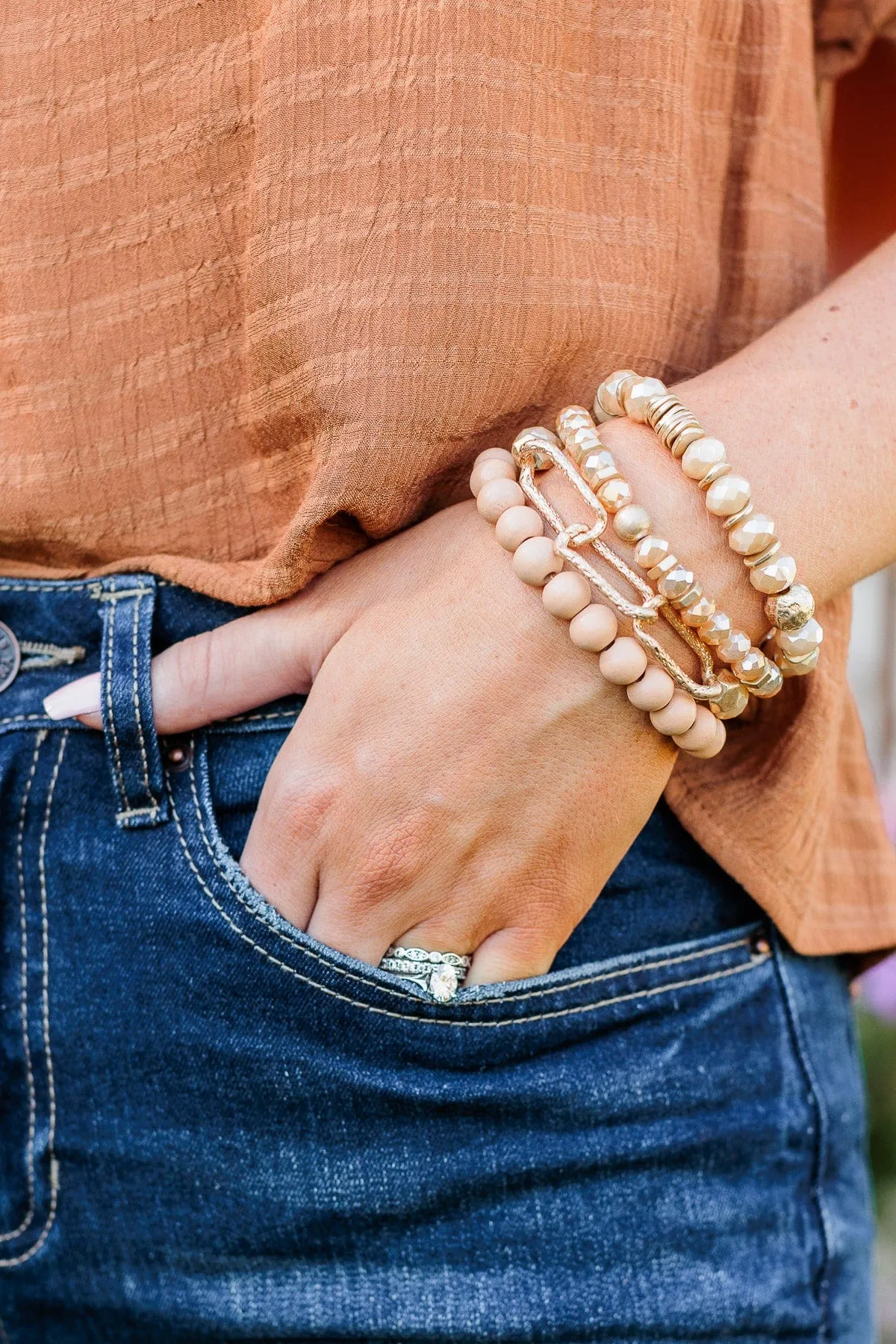 Raise The Standards Bracelet Set- Natural