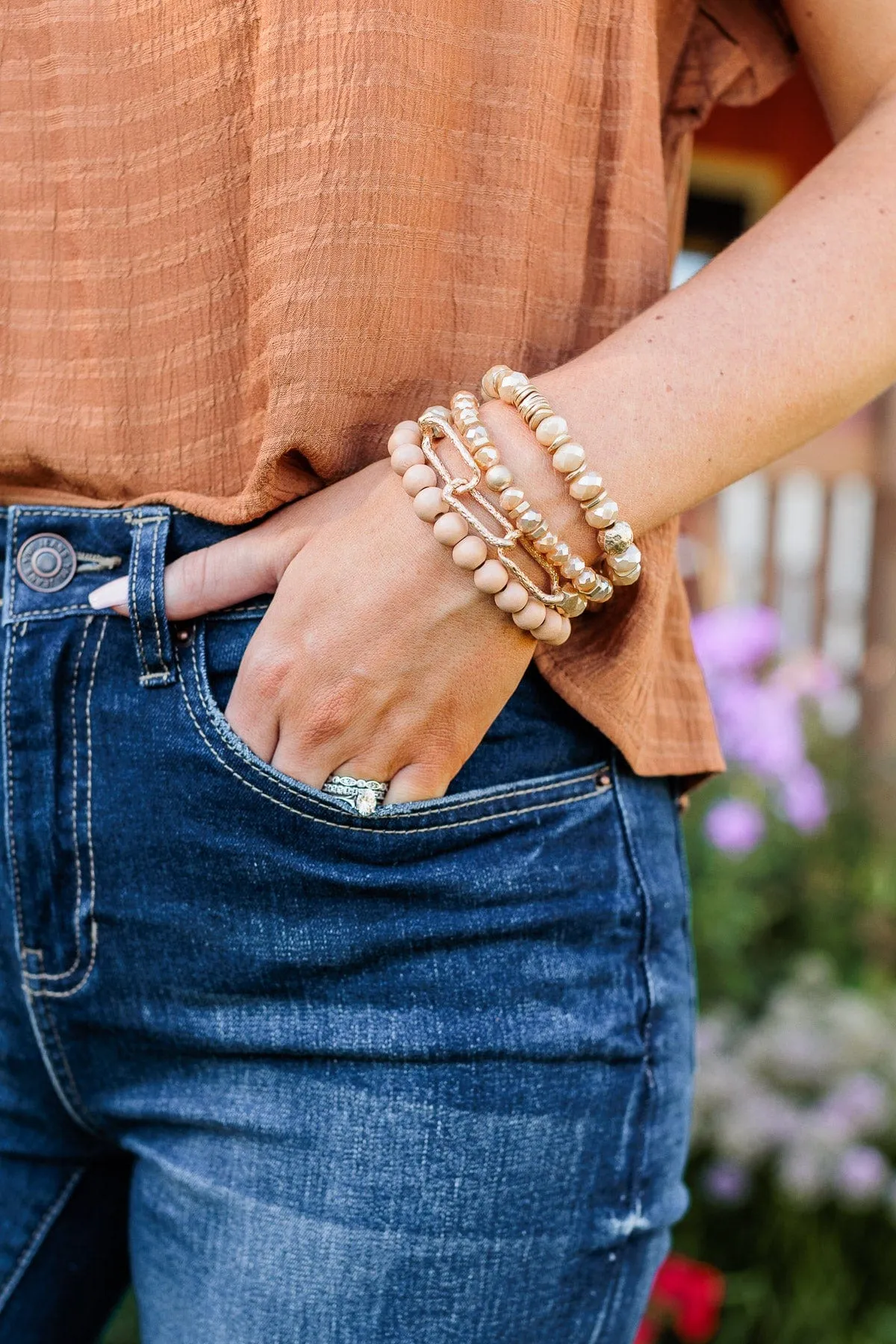Raise The Standards Bracelet Set- Natural