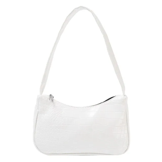 Realaiot Women's Bag Soft PU Leather Women Shoulder Underarm Bag Retro Solid Color Ladies Handbags Fashion Design Girls Small Top-Handle