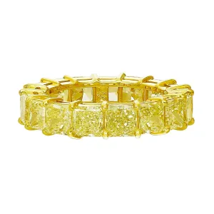 Rivière Fancy Yellow Princess Cut Ring