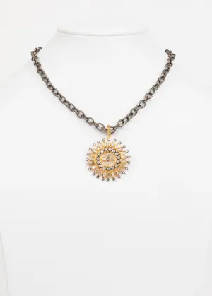 Rock Crystal and Vermeil Necklace