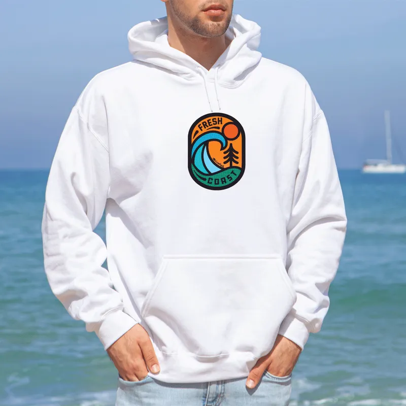 SALE "Living On The Fresh Coast" Men's Classic Hoodie