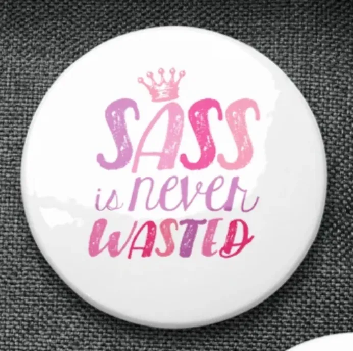 Sassy & Pink 5 Pin Buttons Set
