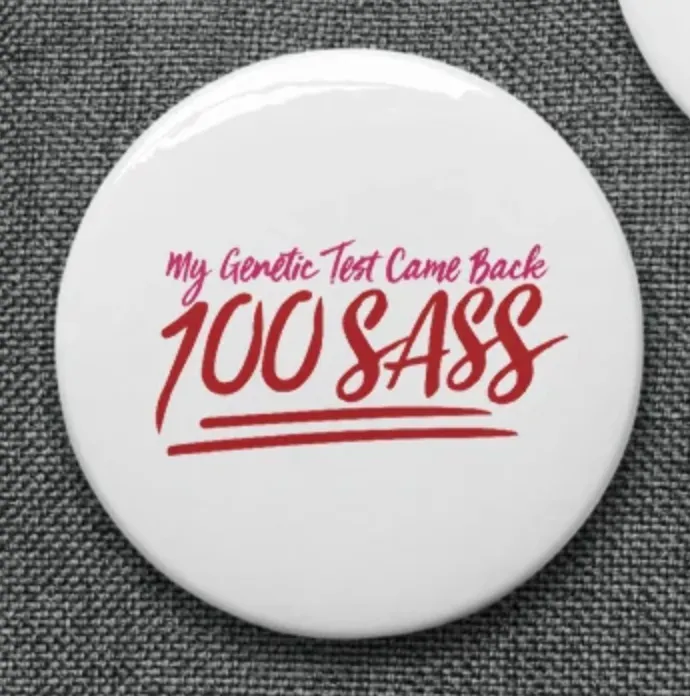Sassy & Pink 5 Pin Buttons Set