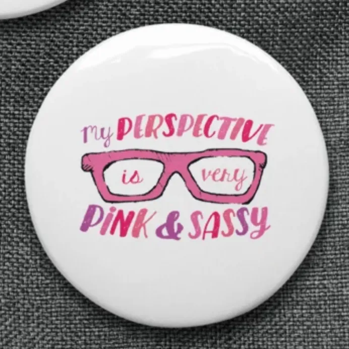 Sassy & Pink 5 Pin Buttons Set