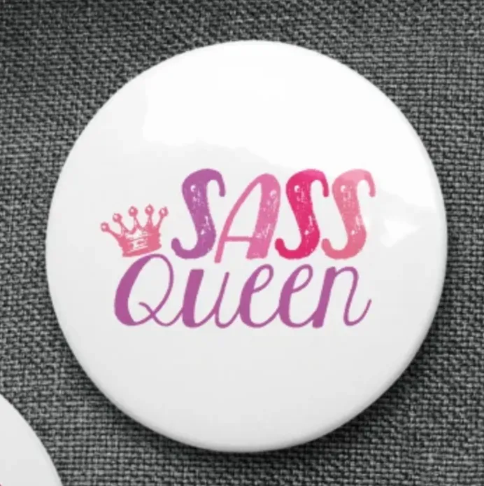 Sassy & Pink 5 Pin Buttons Set