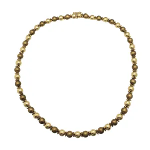 Satin & Polish Ball Fancy Necklace (14K)