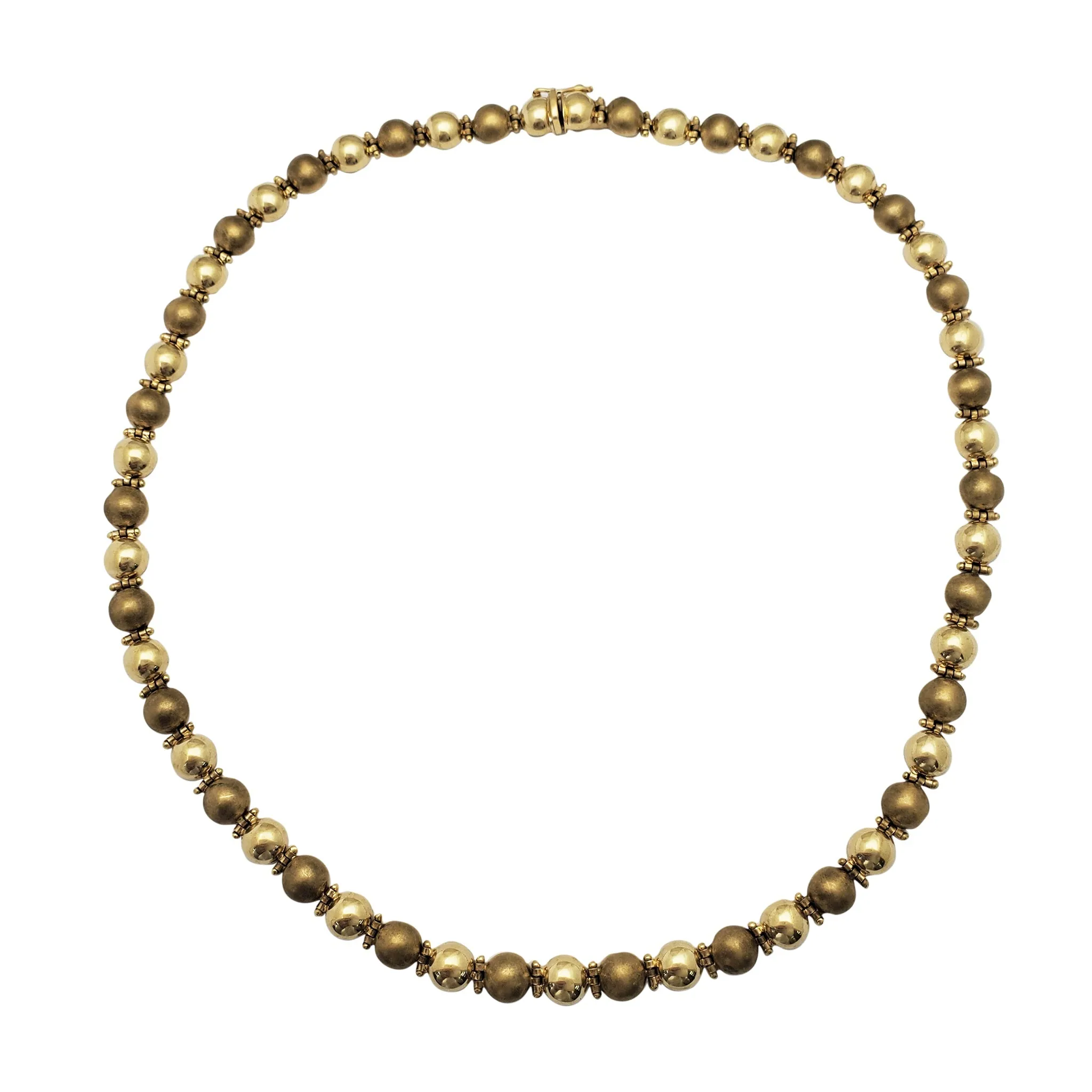 Satin & Polish Ball Fancy Necklace (14K)