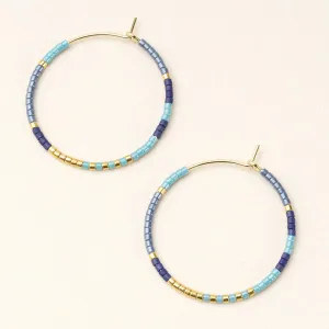 Scout Curated Wears Chromacolor Miyuki Small Hoop - Cobalt Multi
