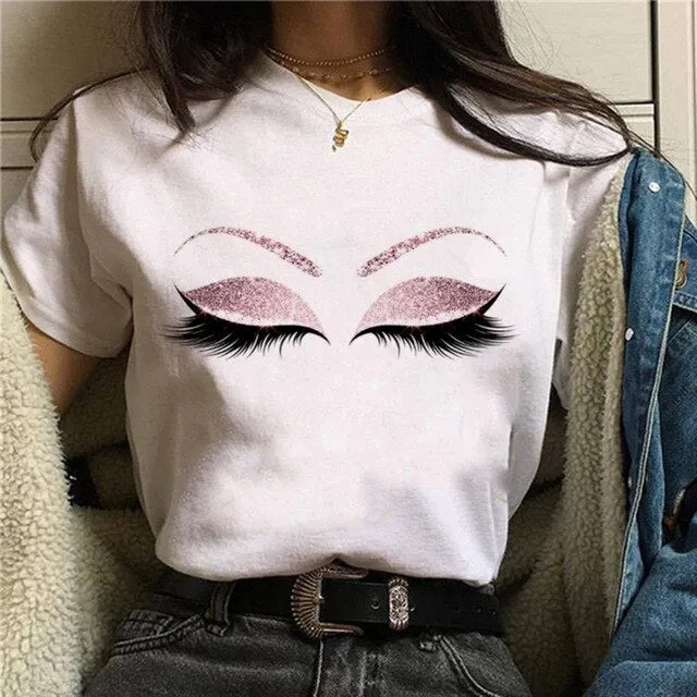 Shiny Eyelash T-Shirt