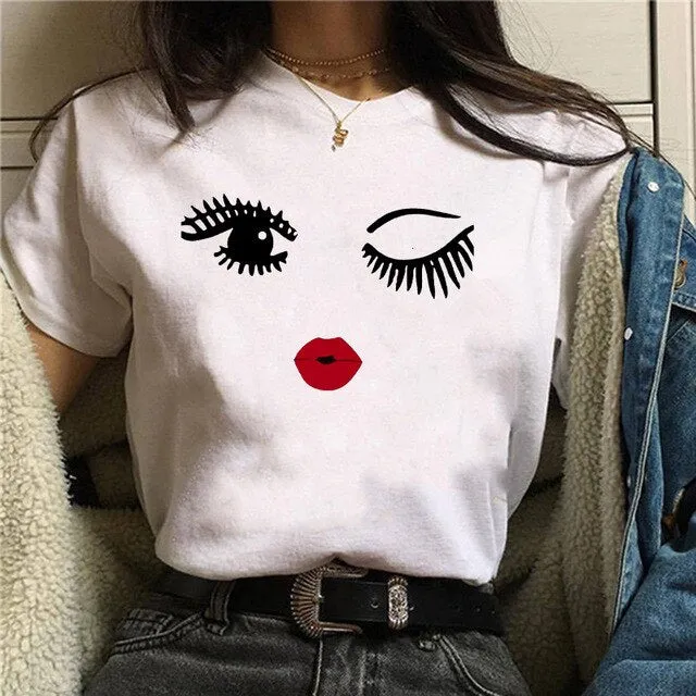 Shiny Eyelash T-Shirt