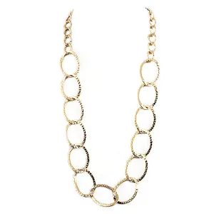 SHINY GOLD CHAIN LINKED LONG NECKLACE  #SC31558_SHINY-GLD (BA6)