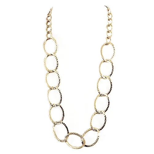 SHINY GOLD CHAIN LINKED LONG NECKLACE  #SC31558_SHINY-GLD (BA6)