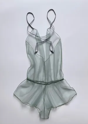 SHINY GREEN BODYSUIT