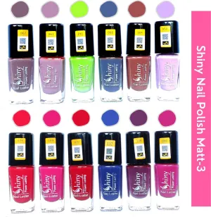 Shiny Matt- 3 Nail Polish Shiny- 2 (Pack of 12, 9.9ML Each)