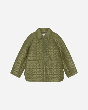 Shiny Quilt Jacket - Spaghnum