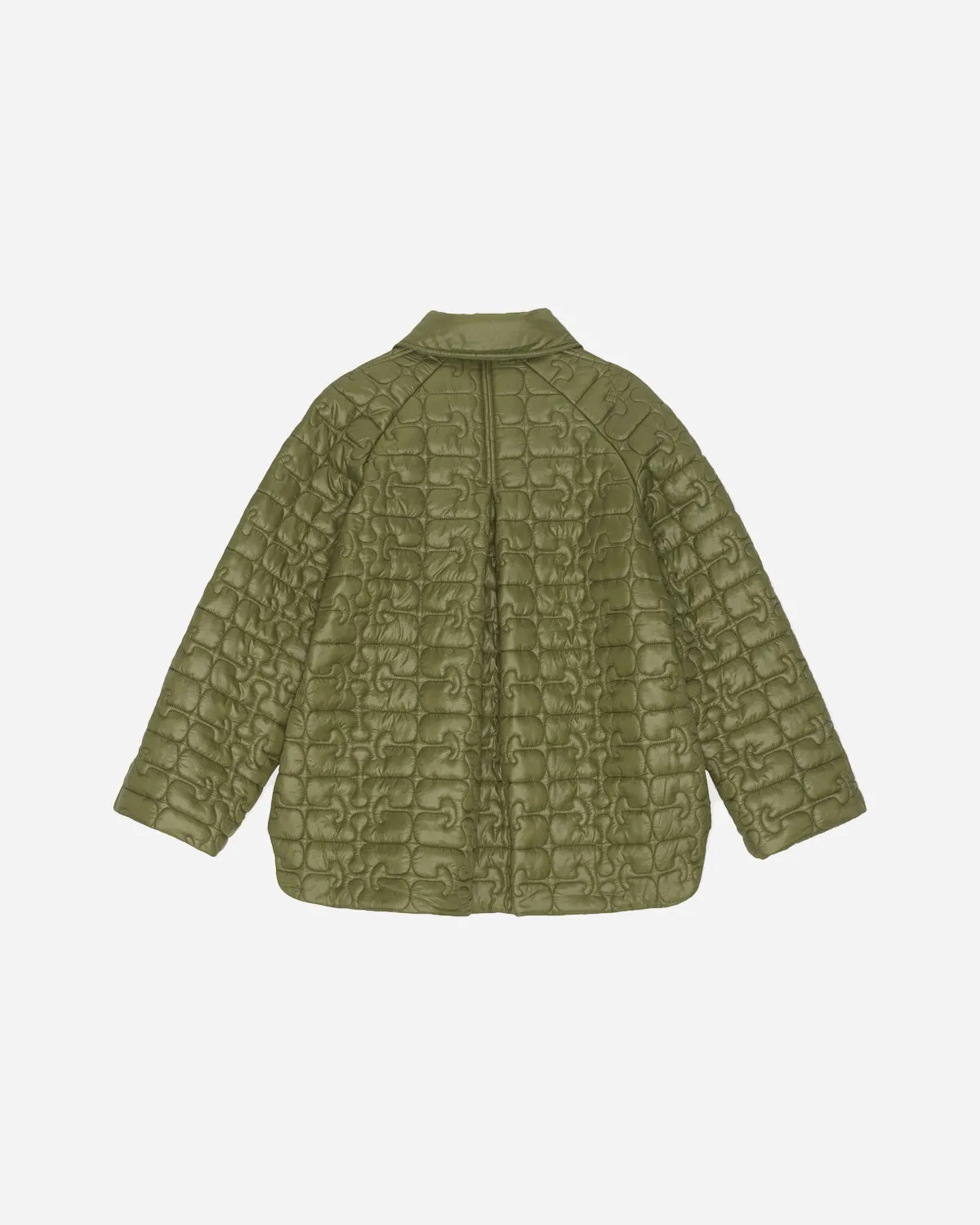 Shiny Quilt Jacket - Spaghnum