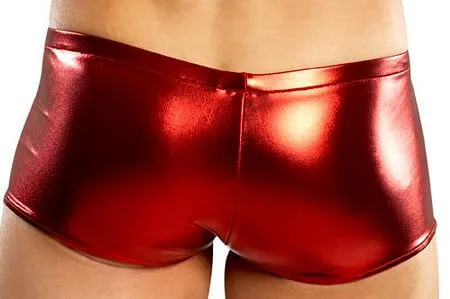 Shiny Red Pouch Short