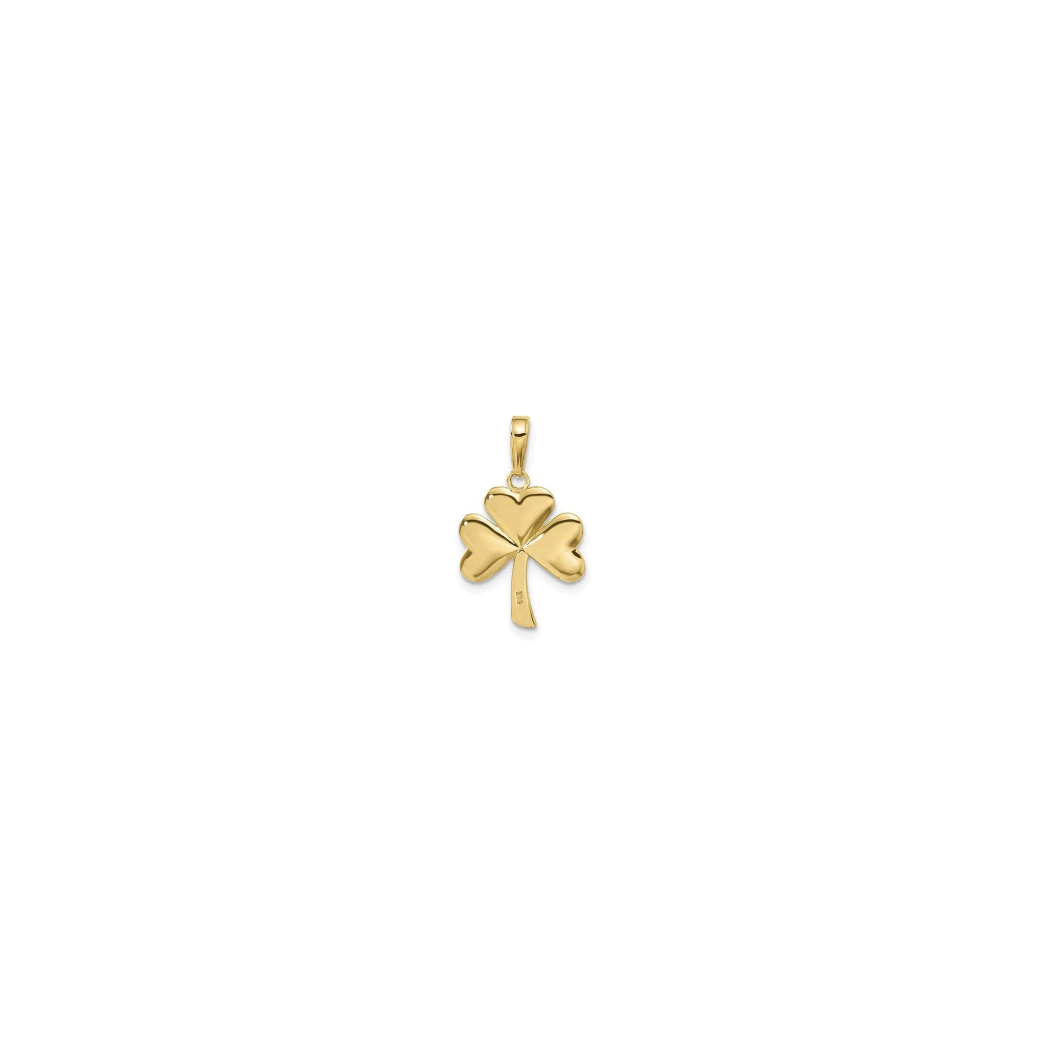 Shiny Shamrock Pendant (14K)