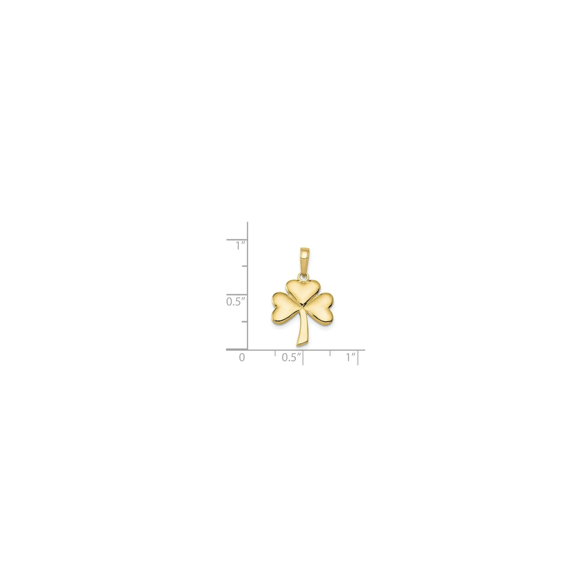 Shiny Shamrock Pendant (14K)