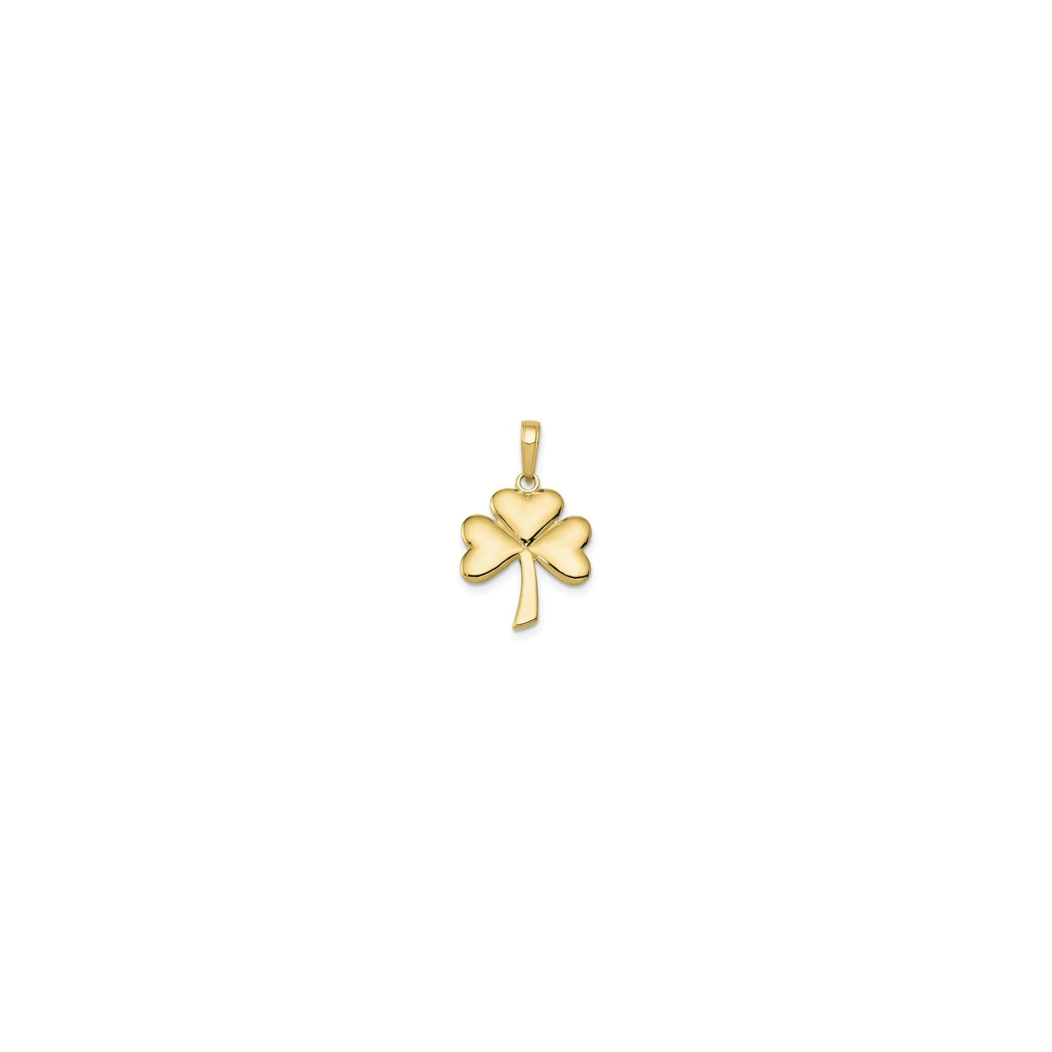 Shiny Shamrock Pendant (14K)