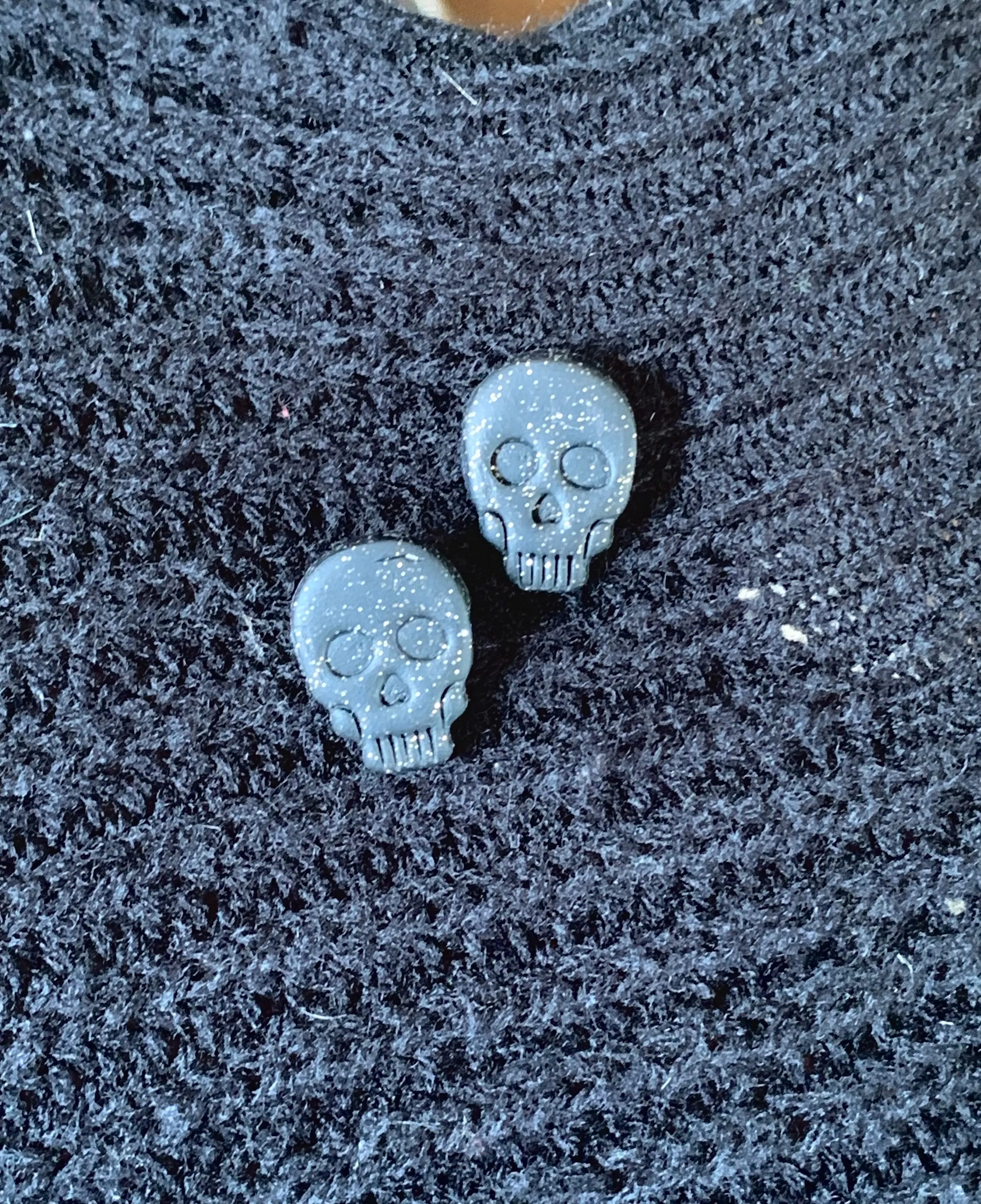 Shiny Skull Studs