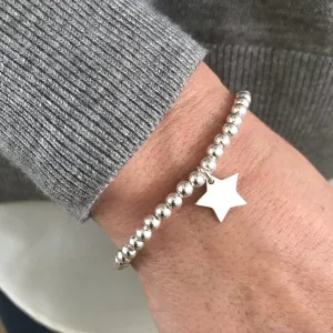 Silver Shiny Star Bracelet