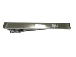 Silver Toned Etched Sleek Lion Fish Tie Clip