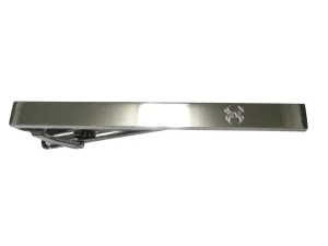 Silver Toned Etched Sleek Spider Bug Insect Tie Clip