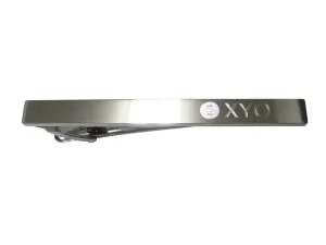 Silver Toned Etched Sleek XYO Coin Cryptocurrency Blockchain Tie Clip