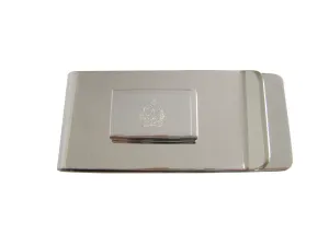 Silver Toned Etched Vermont State Flag Money Clip