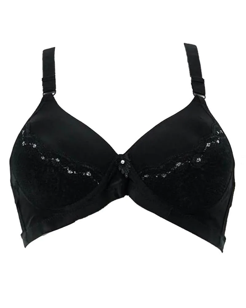 Single Padded Imported Black Bra