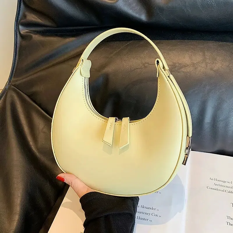 Sleek Crescent Moon Shoulder Bag