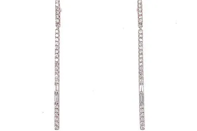Sleek Diamond Earrings