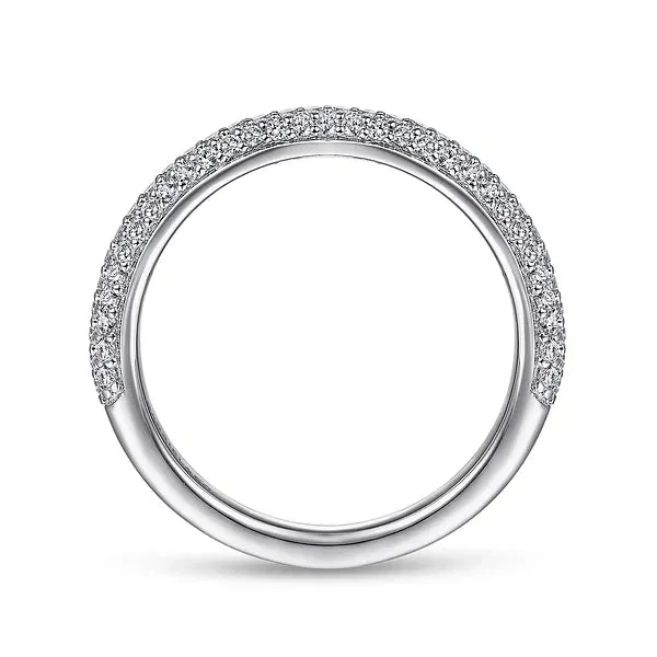 Sleek Pavé Diamond Wedding Band