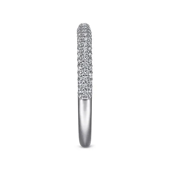 Sleek Pavé Diamond Wedding Band