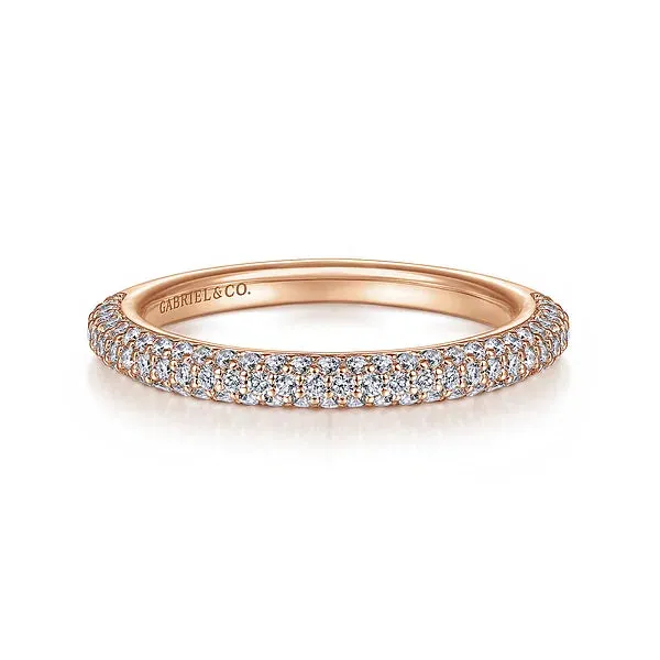 Sleek Pavé Diamond Wedding Band
